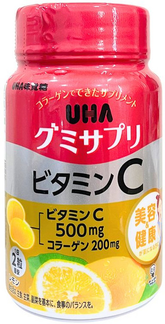 UHA 味覺糖 B2 日本現貨, 1個, 維他命C營養軟糖, 60顆