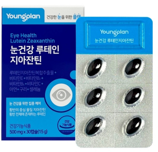 영진약품 영플랜 눈건강 루테인 제아잔틴 500mg x 30캡슐, 1개, 15g