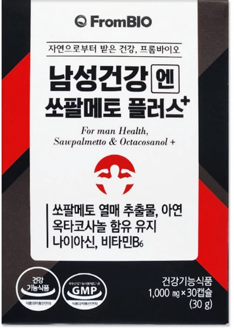 프롬바이오 남성건강엔 쏘팔메토 플러스, 30정, 1개 - 쿠팡