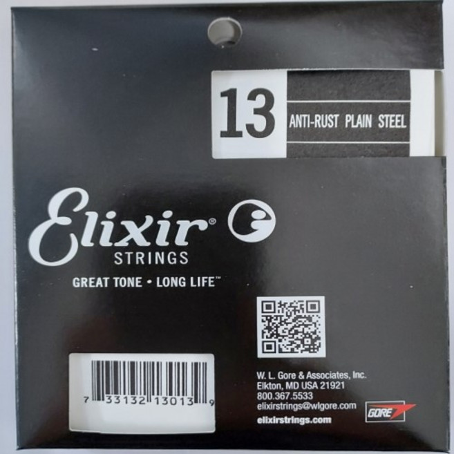 Elixir 엘릭서 일렉기타 낱줄 4개세트 (게이지 선택), 013게이지[13013], 1개