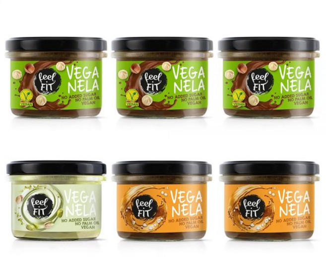 feel fit 필핏 비건엘라 코코아 헤이즐넛 스프레드 무가당 무팜유 비건 200g, mix 3+2+1, veganela mix 3+2+1