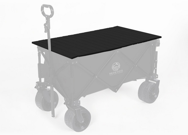 레드코코 캠핑웨건 카트 수레 뒷문오픈 광폭타이어 롱바디, 블랙 상판만, 1개