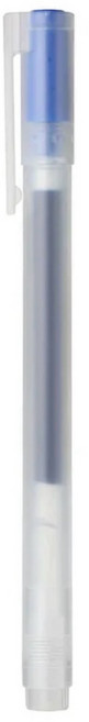 MUJI 젤 잉크 캡식 볼펜 0.7mm, 1개, 블루