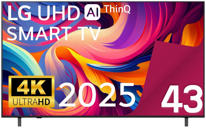 LG전자 TV 43UA7500 25년형 울트라 HD 4K 109cm(43인치) LED 스마트 티비 유튜브 넷플릭스 디즈니 미러링, 방문설치, 벽걸이형