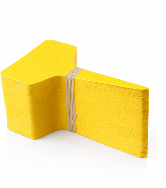 식물 이름표 화분 라벨 꽂이 6x10cm 대형 플라스틱 네임택, 노랑100개