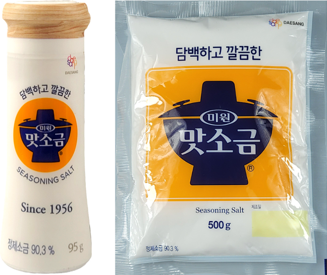 청정원 미원 맛소금 95g(용기형) + 500g(봉지형), 1개, 595g