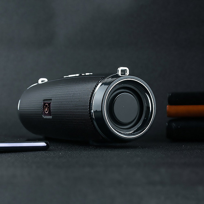 200W 전력 휴대용 야외 사운드 서브 기둥 스피커 우퍼 스테레오 박스 HIFI TF 블루투스 FM 방수 라디오 IPX7, NI Bla