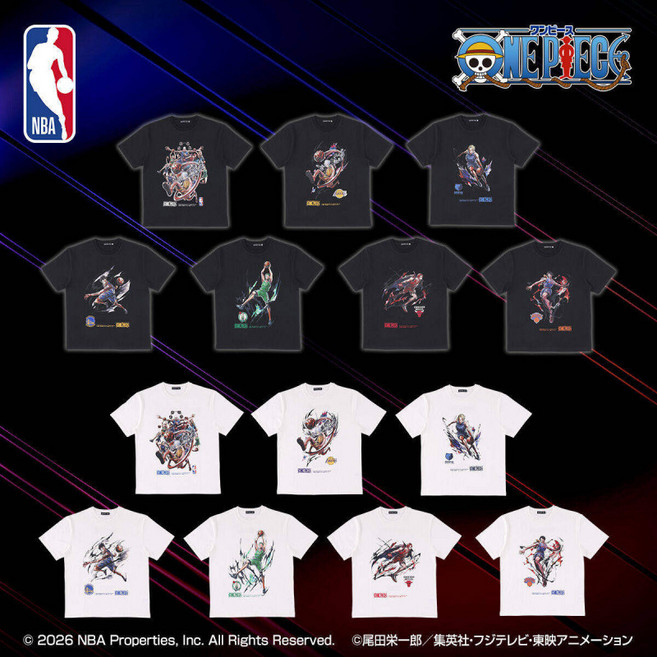 원피스 NBA 순면 반팔 티셔츠 남녀공용 여름용