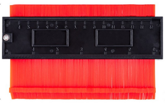 엠파인 불규칙 형틀게이지 윤곽게이지 형특측정자 형틀케이지 인테리어 모양따기, 6인치 레드, 1개