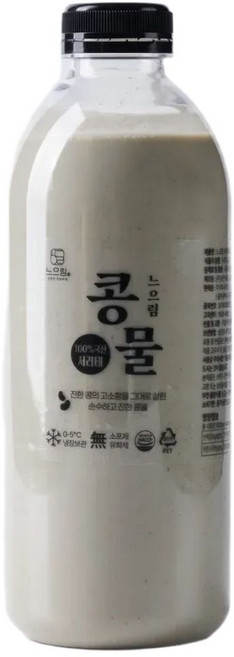 느으림 무가당 100% 국산 진한 서리태 콩물, 3개, 1L