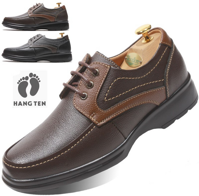 행텐 천연가죽 남자 에어 컴포트화 캐주얼 신발 남성 단화 효도화 중년 신발 구두 발편한 남성용 스니커즈