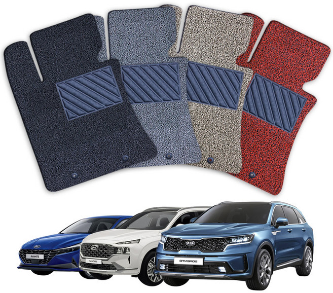 예스카 운전석 조수석 확장형 코일매트 카매트 발판, 쏘렌토MQ4(20년3월~) - 1열, 기아자동차