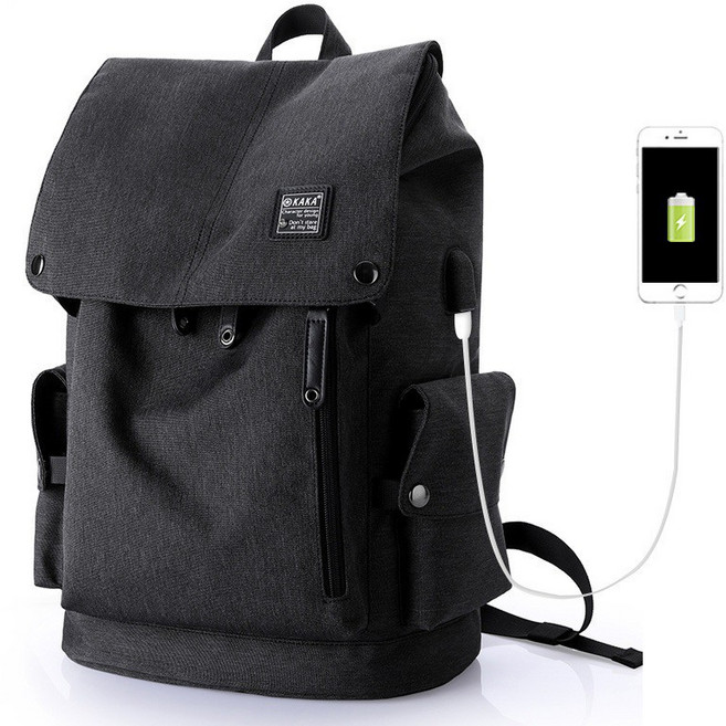 OXYIZU 防盜防水後背包 筆電後背包 17吋電腦包, 黑色