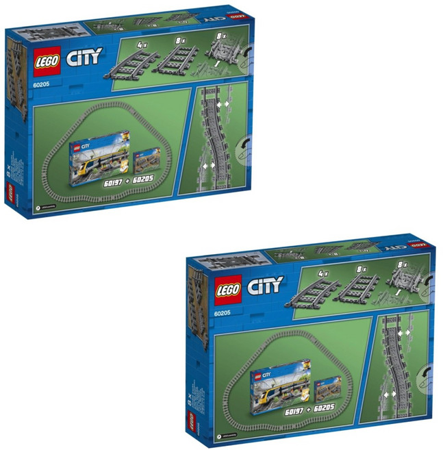 [독일현지배송] 성인레고 60205 기차 트랙 레일2박스 60197 호환 크리스마스, 1개