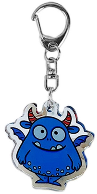 투명 아크릴 몬스터 열쇠고리 매일 핸드백 랜야드 만화 랍스터 걸쇠 사용하기, 14, 1개