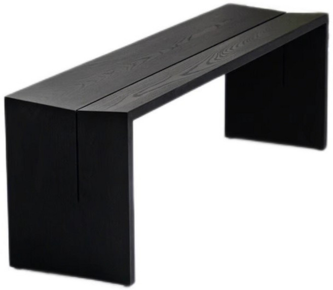 아일랜드 벤치의자 체어 인테리어 모던 홈바 우드 긴의자, 탄화블랙 120x35x45, 1개