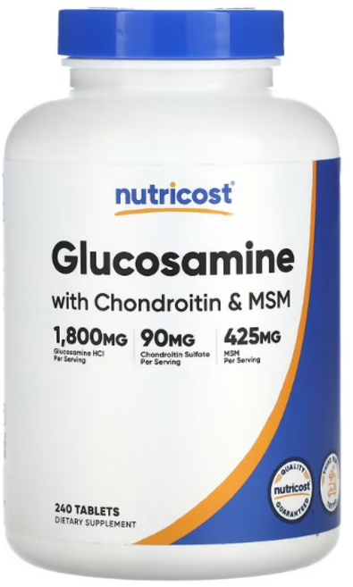 뉴트리코스트 글루코사민 콘드로이친 & MSM 타블렛, 240정, 1개
