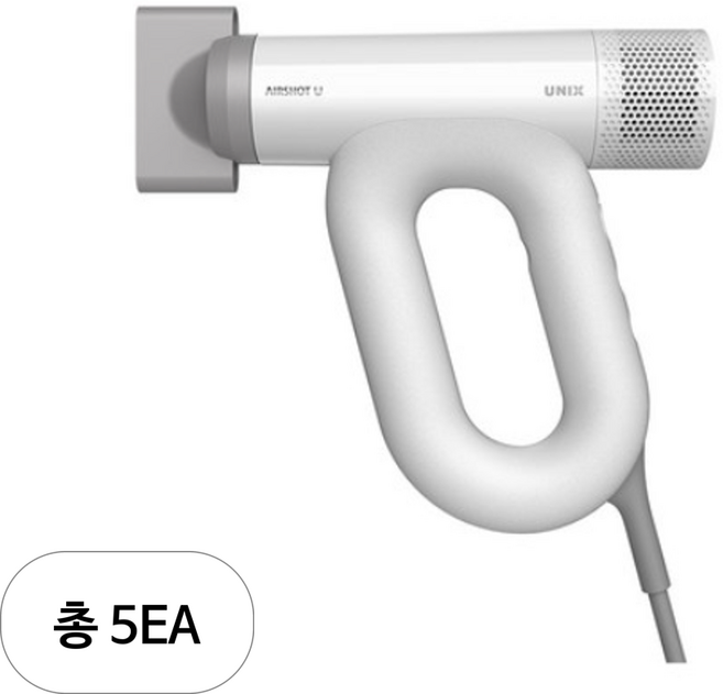 유닉스 에어샷U 플라즈마 BLDC 헤어 드라이기 1600W, 5세트, 화이트, UN-B1941