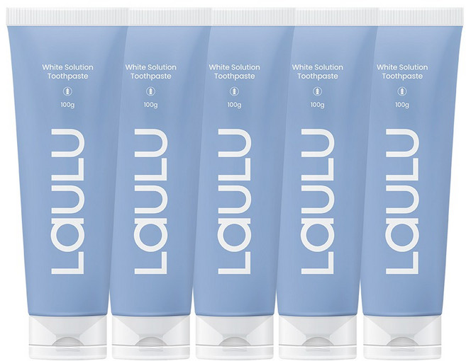 라울루 화이트닝솔루션 치약, 100g, 5개