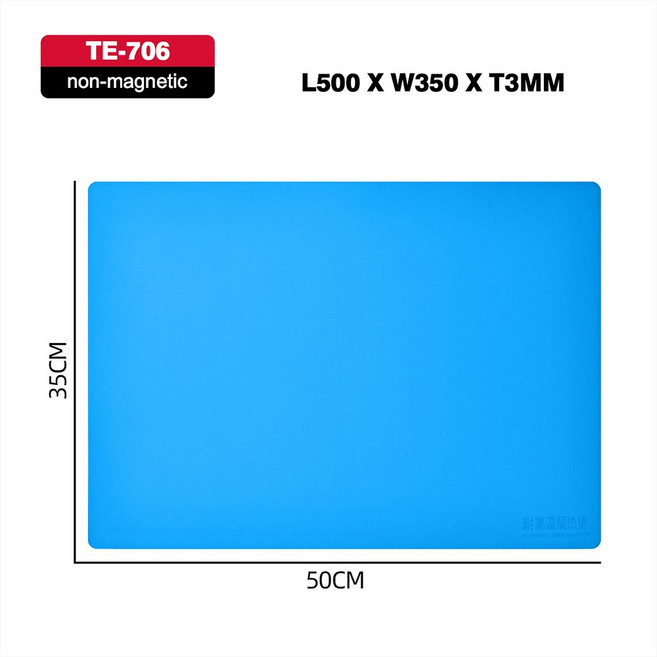 ESD 단열 납땜 작업 매트 실리콘 절연 패드 고온 저항 용접기 매트에는, 파란색