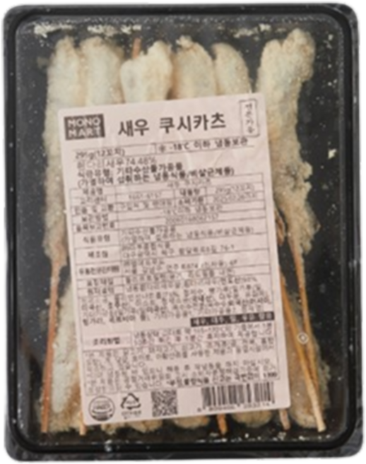 바이오마켓_모노마트 새우 쿠시카츠 295g, 30개