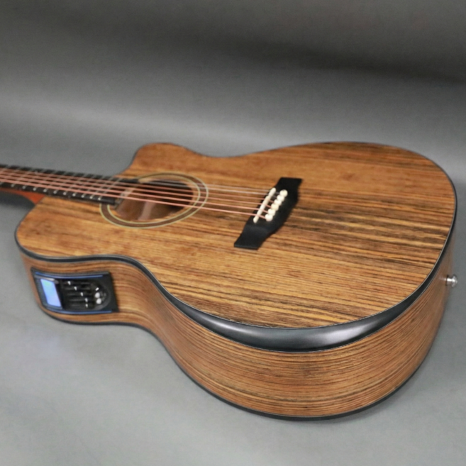 [제작사 직판] 올리비아 듀얼소스 EQ장착 월넛 어쿠스틱 통기타, 1개, 월넛 드래드넛 41인치