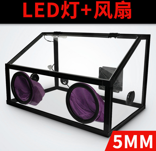 도색 스프레이 부스 집진기 배기 작업대 팬 환풍 샌딩 먼지 상자 투명 아크릴 보호, 1개