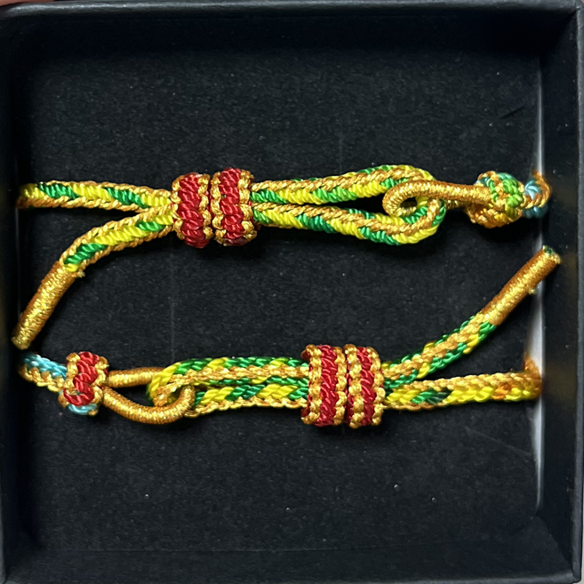 실팔찌 커플 행운 2개세트 선물용 수제