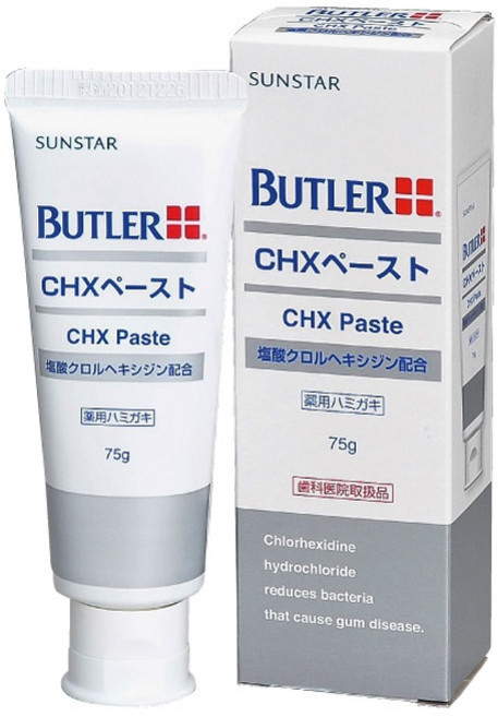 BUTLER 버틀러 CHX 페이스트 치약 불소 925PPM 배합 충치 예방 구취 예방 올인원, 3개, 75g