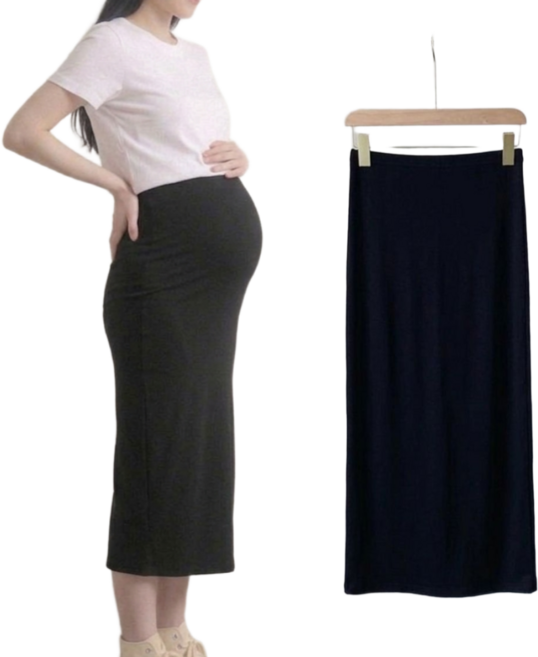 해피인뉴 임산부 무압박 슬림 치마 심리스 스커트