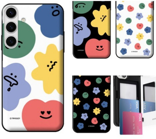 갤럭시S25 (S931) 와글와글 패턴 마그네틱 자석 카드 도어 범퍼 케이스