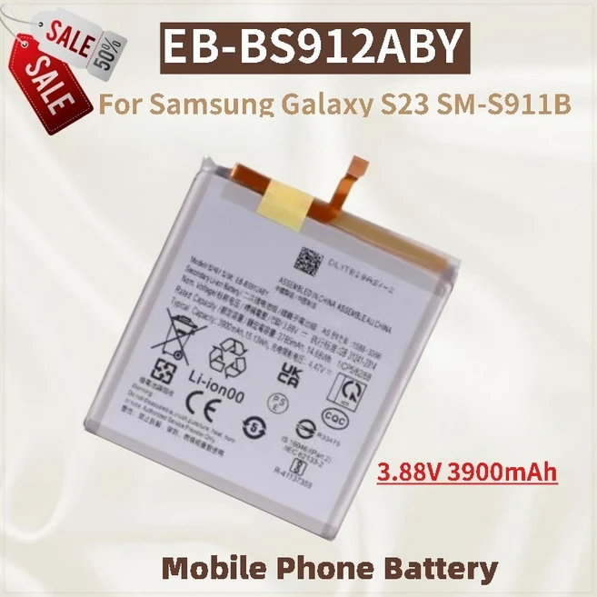 EB-BS912ABY 배터리 3.88V 3900mAh 삼성 호환 호환 S23 SM-S911B 교체용 전화 새로운, 01 For Galaxy S23, 01 빠른  Mainland