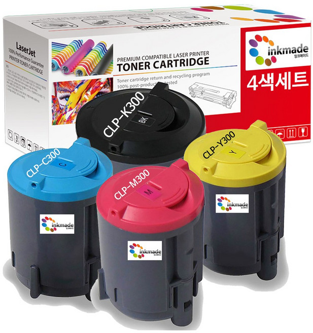 삼성 CLP-K300A C M Y 재생토너 4색세트 CLX-2161K CLX-2161NK G CLX-3160N CLX-3160FN K, 1개