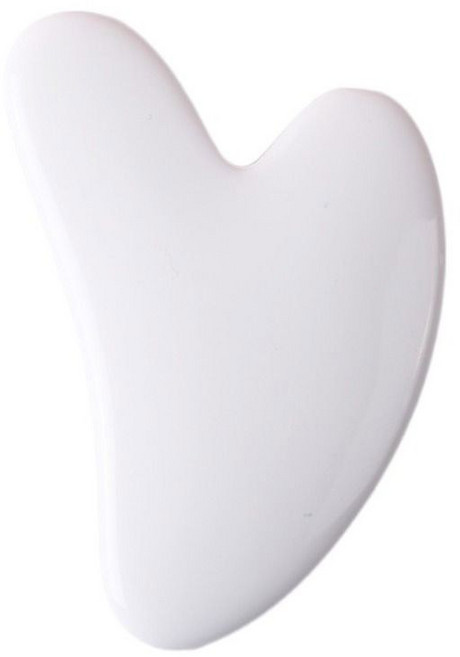 괄사 튼튼넥 림프순환마사지 도자기 괄사 휴대용 수동 송진 마사지 보드 구아샤 플레이트 스파 피부 긁, 1개, White