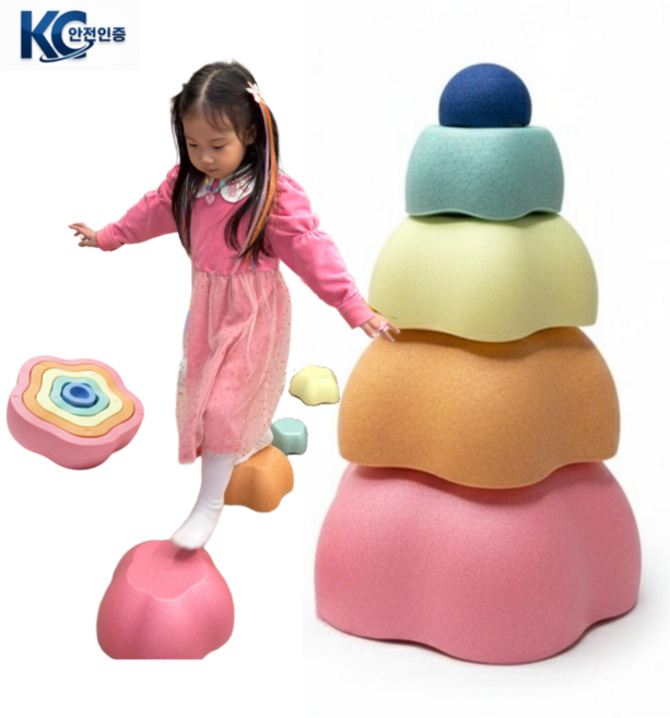 베베로지 밸런스스텝 유아균형감각 균형발달보조기구 대근육 두뇌발달 유아체육, 1세트