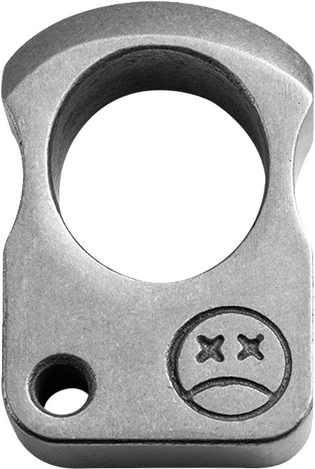 합금 강철 EDC 실외 생존 도구 휴대용 다기능 여성 자체 보호 너클 링 펜던트 창 브레이커, [02] Silver, 1개