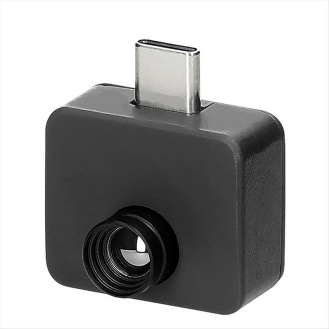 TIOP02 휴대 전화 열 이미지 -20 -1000 ℃ 휴대용 열 이미징 카메라 32 x 32 해상도 C 인터페이스 앱 제어, 01 Black, 1개