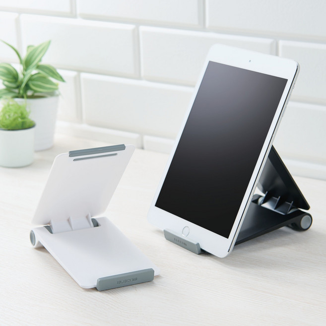 ELECOM 컴팩트 태블릿 거치대 TB-DSCMP, 화이트, 1개