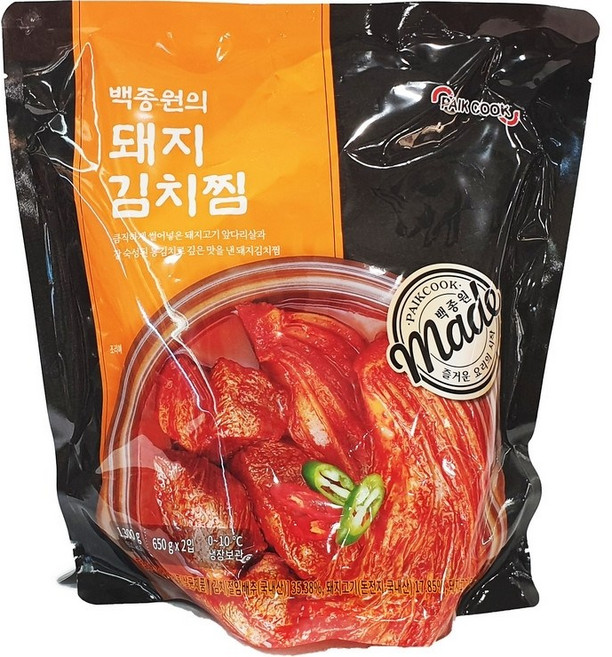 백쿡 백종원의 돼지김치찜 650G X 2 아이스박스포함, 1개