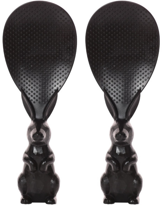 니드앤니드 이지그립 밥알이 잘 붙지않는 스탠딩 주걱, BLACK컬러, 2개