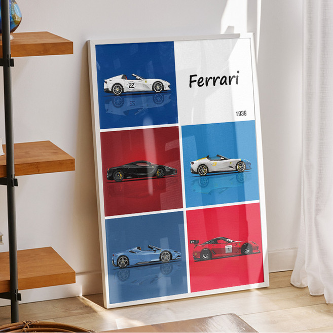 자동차 포스터 액자 올드카 포르쉐 아이방꾸미기 거실 인테리어 68, A4 사이즈(210_297mm), A4포스터만 구매