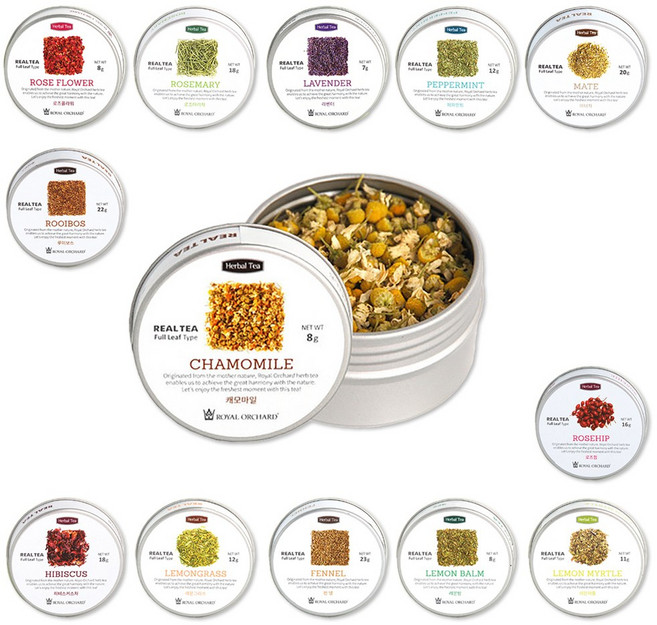 로얄오차드 허브티 잎차 실버틴 13종 모음, 페퍼민트, 2개, 12g, 1개입