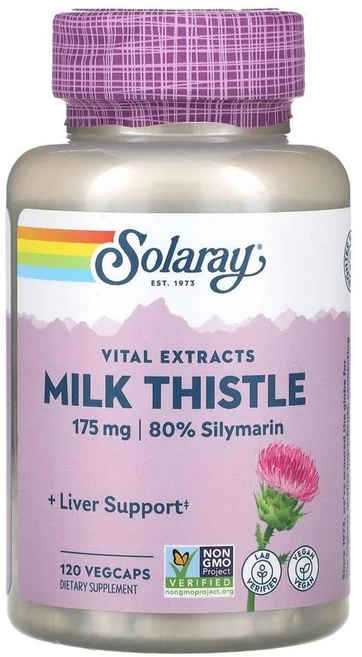 솔라레이 바이탈 추출물 밀크씨슬 175mg, 1개, 120정 - 쿠팡