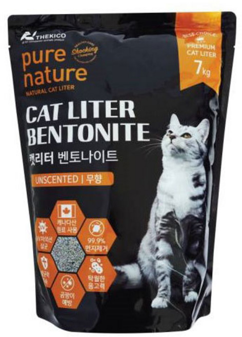 퓨어네이쳐 캣리터 벤토나이트 모래-14kg, 1개, 단품