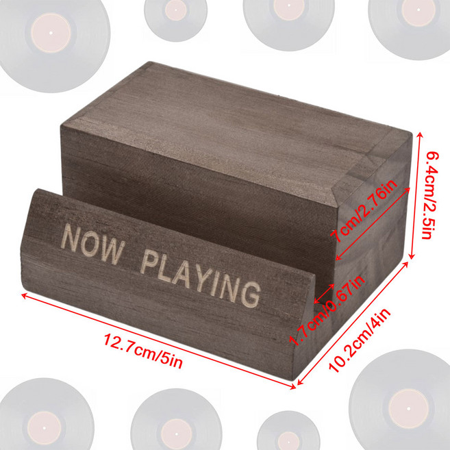 lp장식장 CD LP 레코드 스탠드 지금 나무 탁상 홀더 앨범 미니멀리스트 홈 장식 장식품 비닐 디스플레이, A