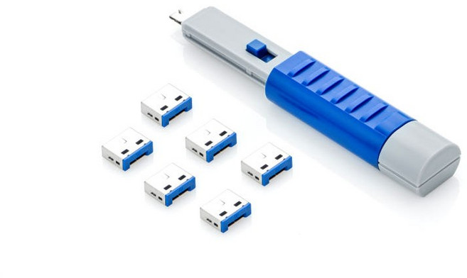 스마트키퍼 USB 포트락 6p + 키 다크블루, UL03PK, 1개