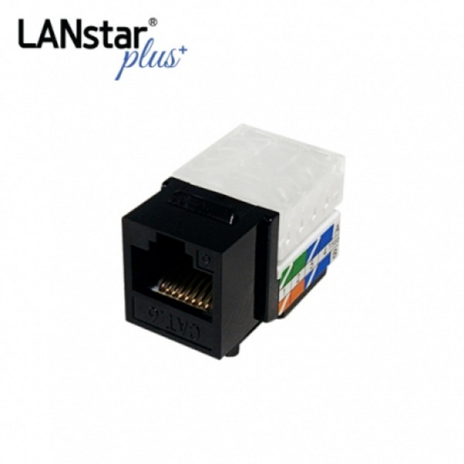 (LANstar-Plus) 랜스타플러스 키스톤잭 CAT.6 LSP-6IC-UKBK (블랙), 블랙 LSP-6IC-UKBK, 1개
