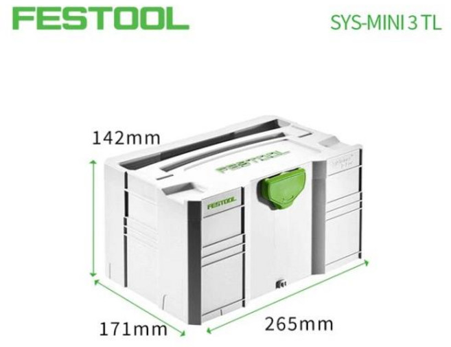 FESTOOL 시스테이너 포트 다기능 자동차 가정용 하드웨어 액세서리 보관함 미니 SYS-MINI 1 TL TRA M112