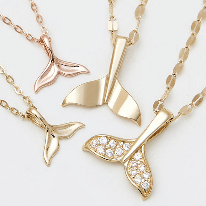 14K 고래 꼬리 행운 체인 여자 금 골드 체인 목걸이 선물추천 3종