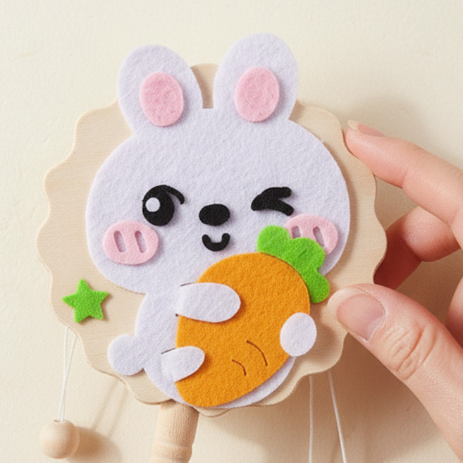 전통 명절 놀이 딸랑이 소고 북 나무 미술 음악 수업 인지 교구 흔들이북 DIY 만들기 5개 P178, 1세트, 단일컬러